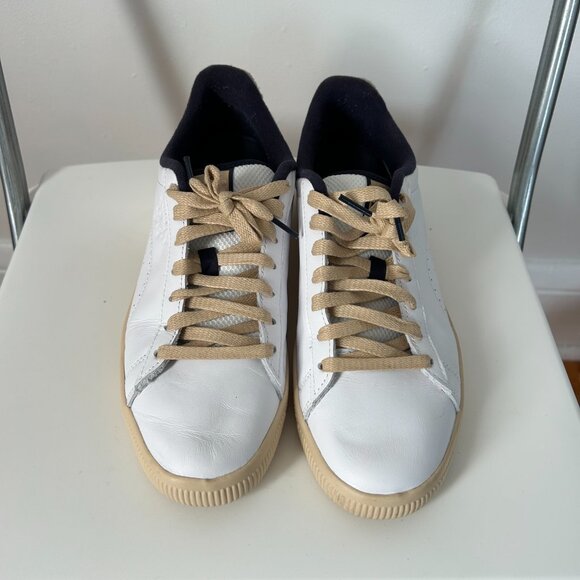 Puma Clyde Sneakers White Leather Men’s 9.5 - Picture 4 of 5